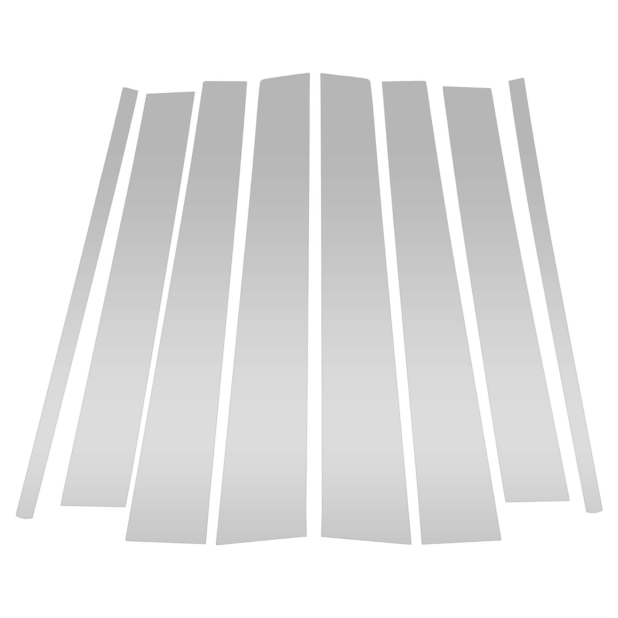 

ABSOPRO Door Pillar Window Trim Stickers for Pillar Door Outer Exterior Covers for VW Touran Silver Tone Anti-Scratch Posts, 2004-2015,