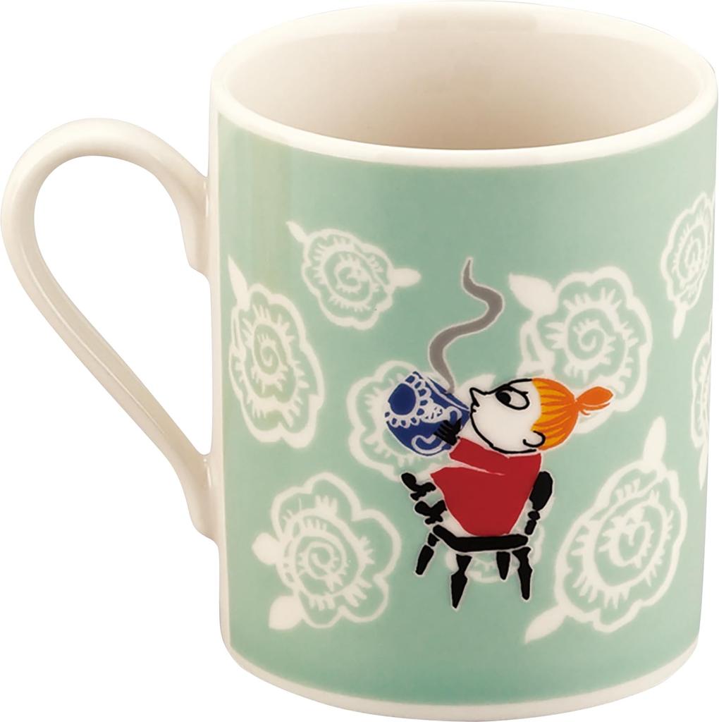 MOOMIN Large 8x9cm With Made In Day Gift for Birthday Tableware (Moomin) Mug, 320ml, Approx. Diameter, "Time Mamma," Green, Japan, MM9502-11, Mother's