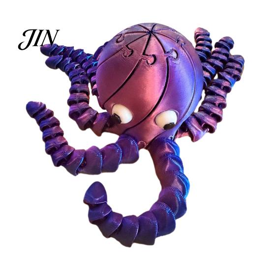 Octopus Decompression Toy 3D Printed Toy, Articulated Figurine with Movable Joints, Stress Relief Sea Animal Fidget for Kids Adults Joints Model