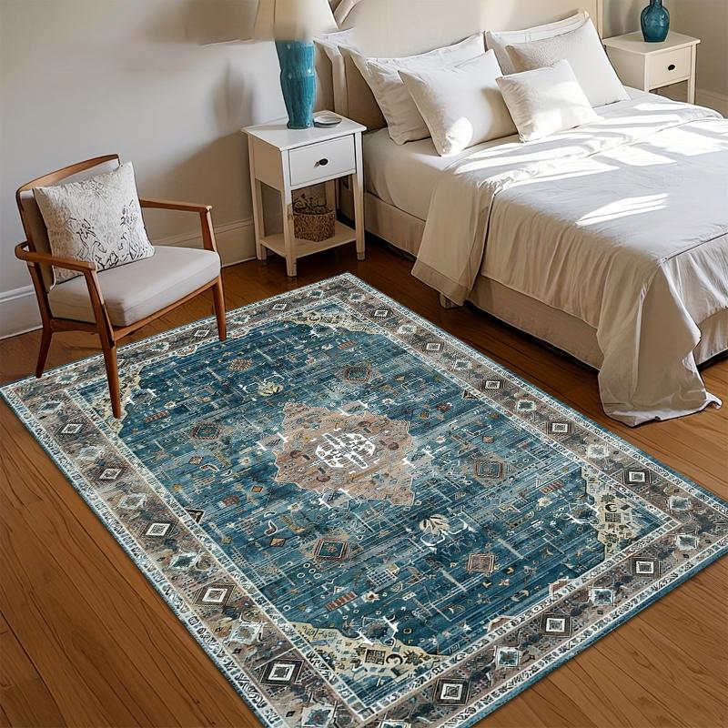 

Bohemian Carpet Durable Area Rug Non-Slip Living Room Carpets Bedroom Floor Mat Washable Entry Door Mat Easy To Clean Gift 40x60CM