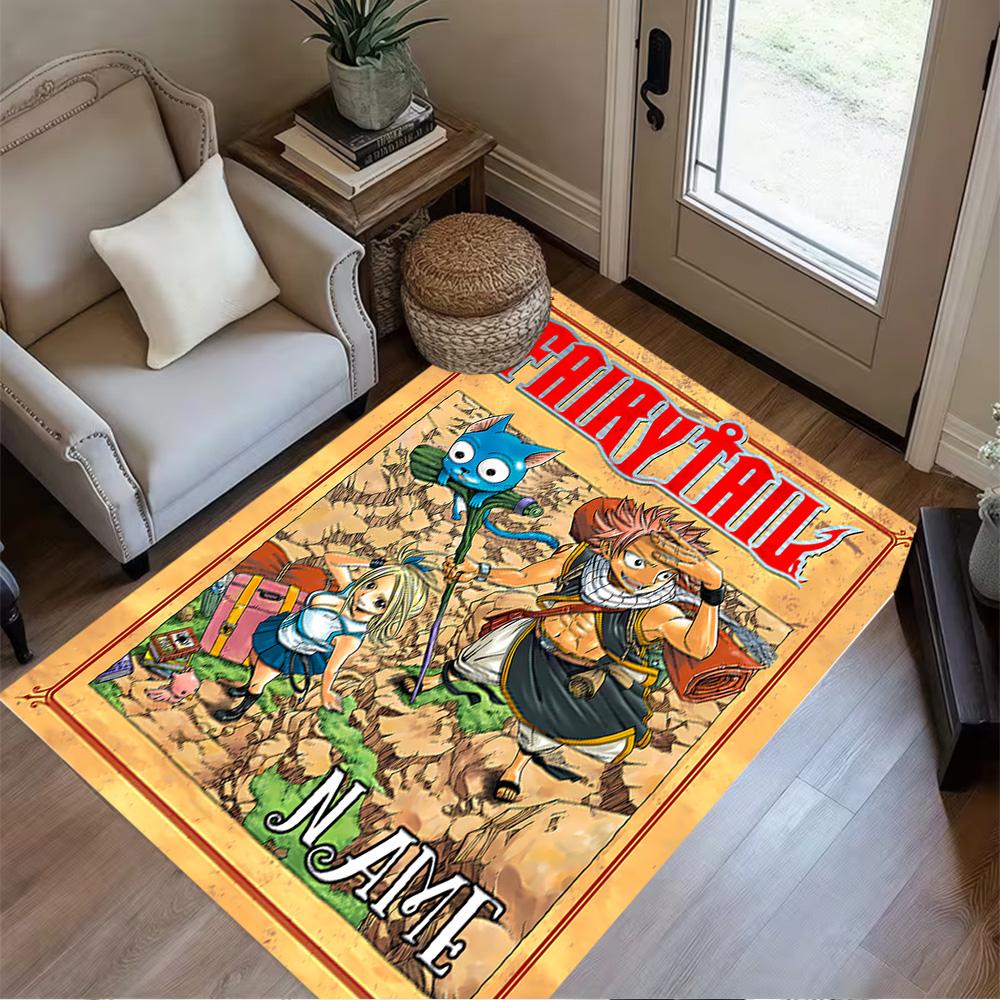 Fantasy Adventure Journey Customizable Name Carpet Suitable for Decorate Room Hallway Game Room Study Room Anti-slip Rug Anime Office Decor