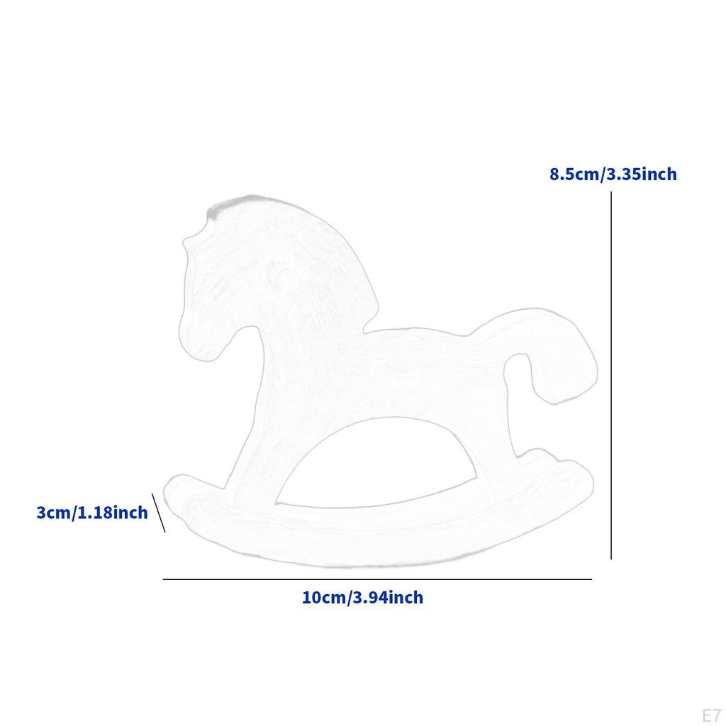 Wooden Rocking Horse Christmas Decor Birthday Gift Centerpiece Souvenir Collection Small
