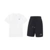Plain Logo Round Neck Pullover Short Sleeve T-Shirt Simple Comfortable Versatile Shorts Casual Sports Suit YTST081-2+AKST543-3
