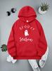 European & American Women's Halloween Letter Hoodie Ribbed Sweatshirt