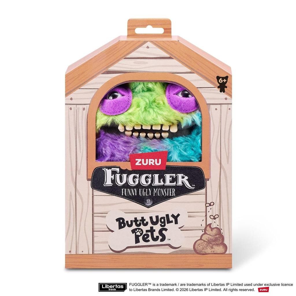 Fuggler Butt Ugly Pets Graf Underoo McGoo Cockapoo Plüschtier Authentisch (15731L)