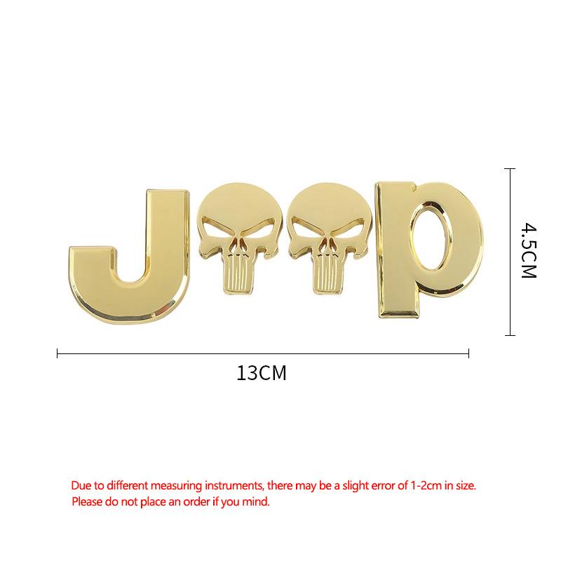 

1Pcs 3D Metal Stickers Car Body Trunk Decal For Jeep Wrangler Grand Cherokee Avenger Wagoneer Compass Gladiator Patriot Renegade
