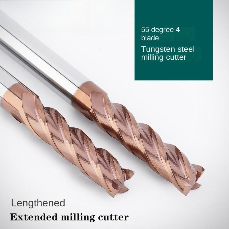 55 Degree Tungsten Steel Milling Cutter 4-blade Extended Carbide End Mill 200 Length And 150 Length CNC Hardware Tool