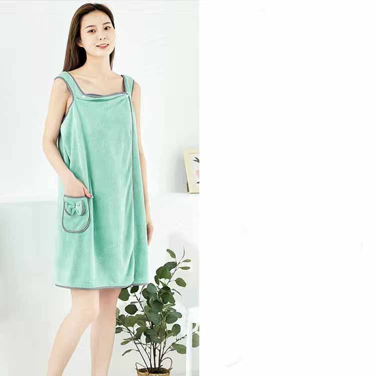 Prosop de baie purtabil Sling din lână corali Absorbant Fusta de baie Halat de baie învelit moale Piept Prosop din microfibră