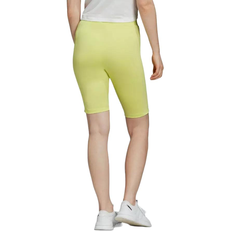 Adidas Originals Cycling Shorts Slim Fit Solid Color Mid Rise Straight Leg Sports Shorts Women Shorts Yellow FR0554