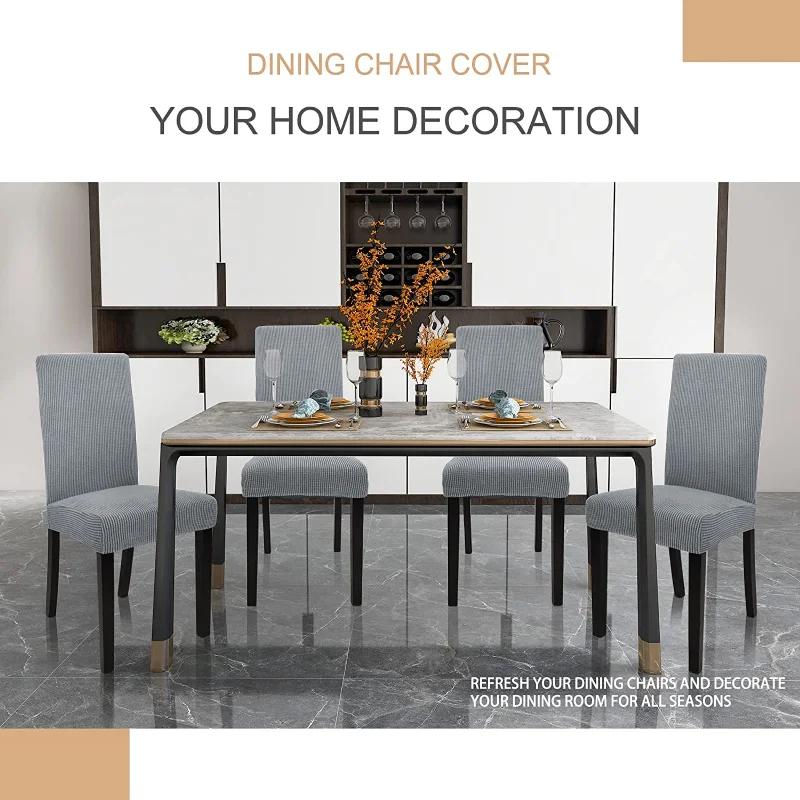 Spandex scaune de sufragerie huse jacquard huse impermeabile pentru scaune lavabile Parsons huse pentru scaune reglabile 2 4 6 set