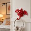 Multi-color Halloween Hooks Devil Pumpkin Bat Wall Hook, No-Drill Adhesive Hook for Keys Small Pendant Hanger Bags, Strong Sticky Damage-Free
