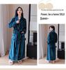 Women's Flannel Bathrobe - Cozy, Long, Thick, Autumn/Winter Nightgown for Beauty Salons and Hotels