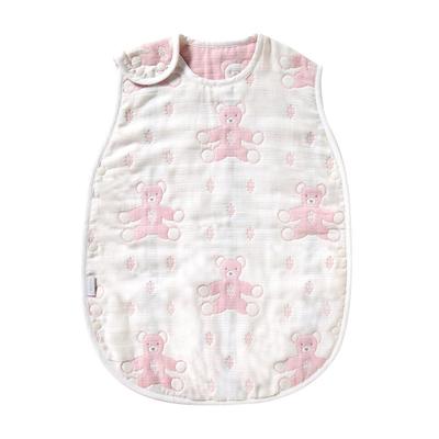 10mois SOULEIADO Fluffig gasväv Babysovpåse Bomull Mon Nunous Rosa Längd 58cm Nyfödd till ca 3 år - (6-lagers gasväv) 100 %