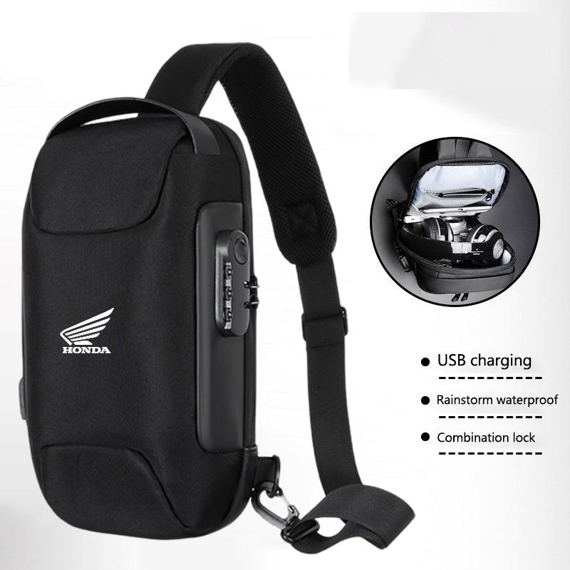 Waterproof USB Oxford Bag Short Messenger Chest Car Key Bag For Honda CBR 125R 954 600 650F 650R 1100XX 1000F CBR 600RR 1000RR
