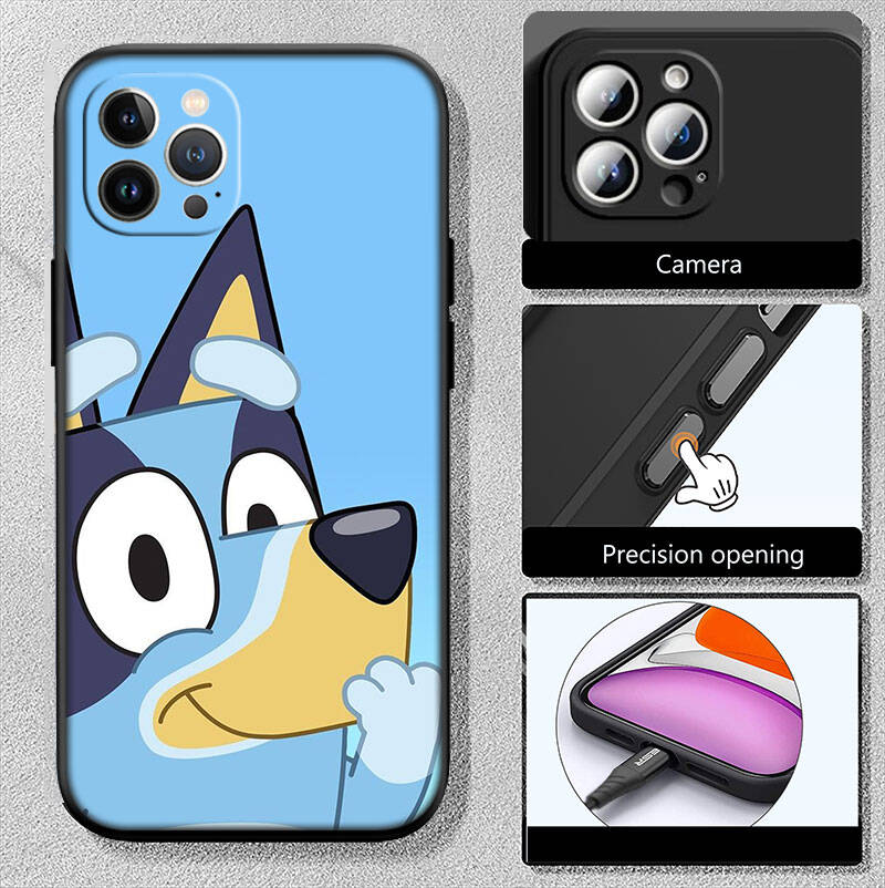 MH23 Bluey Phone Shell for Samsung S20 S21 S22 S23 S24 FE Ultra Plus Lite S21S A55 A07 A17 F06 F16 M06 M16 M56 A36 A37 A57