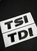 1X Car Styling ABS Glossy Black Sticker TDI TSI Font Car Tail Decal For VW Touareg Car Accessories