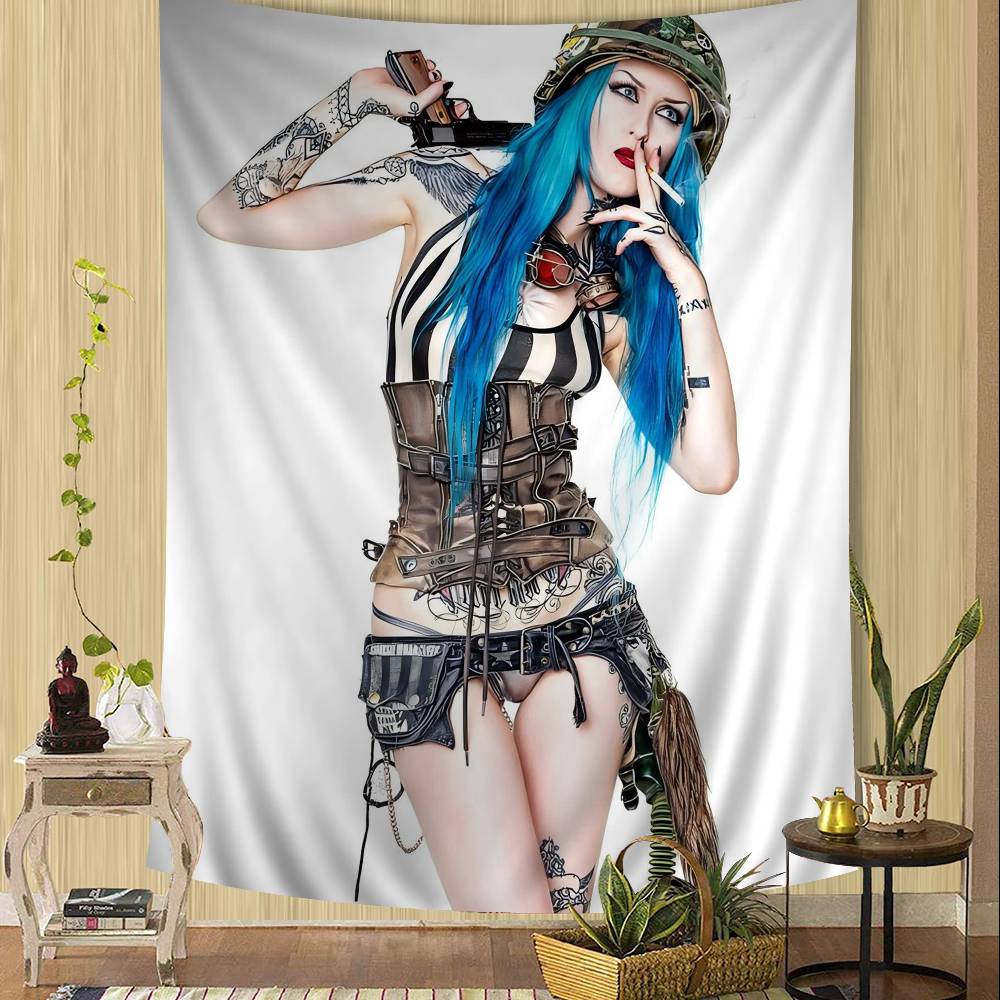

Ashnikko Rapper Weedkiller Printed Large Wall Tapestry Hanging Tarot Hippie Wall Rugs Dorm Home Decor 60x110 cm