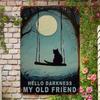 Vintage Black Cat Poster, Metal Tin Sign for Wall Home Decor