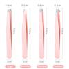 4Pcs Eyebrow Clips Multicolored Tweezers Set for Women Great Precision for Ingrown Hair Splinter Facial Hair Removal Beauty Tool