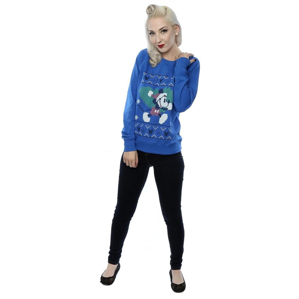 Disney Dámská/Dámská mikina s vánočním stromečkem Mickey Mouse