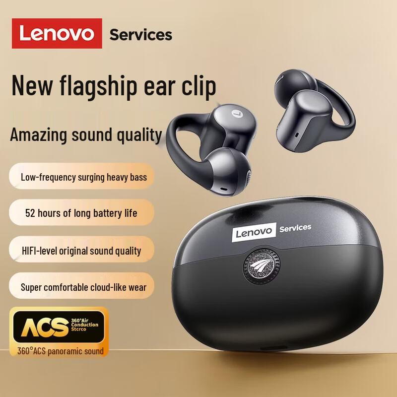 

Lenovo LES111 Wireless Ear-Clip Bluetooth Headphones