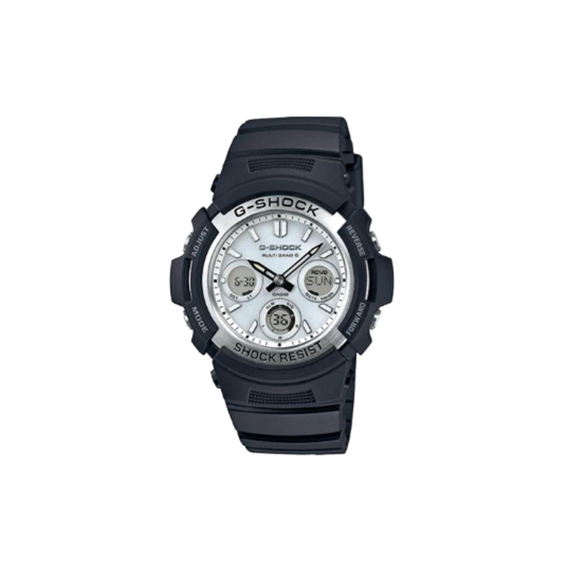 

CASIO Men Liquid Crystal/Analog Dual Display Series White Watch AWG-M100S-7AJF AWG-M100S-7AJF Black Strap