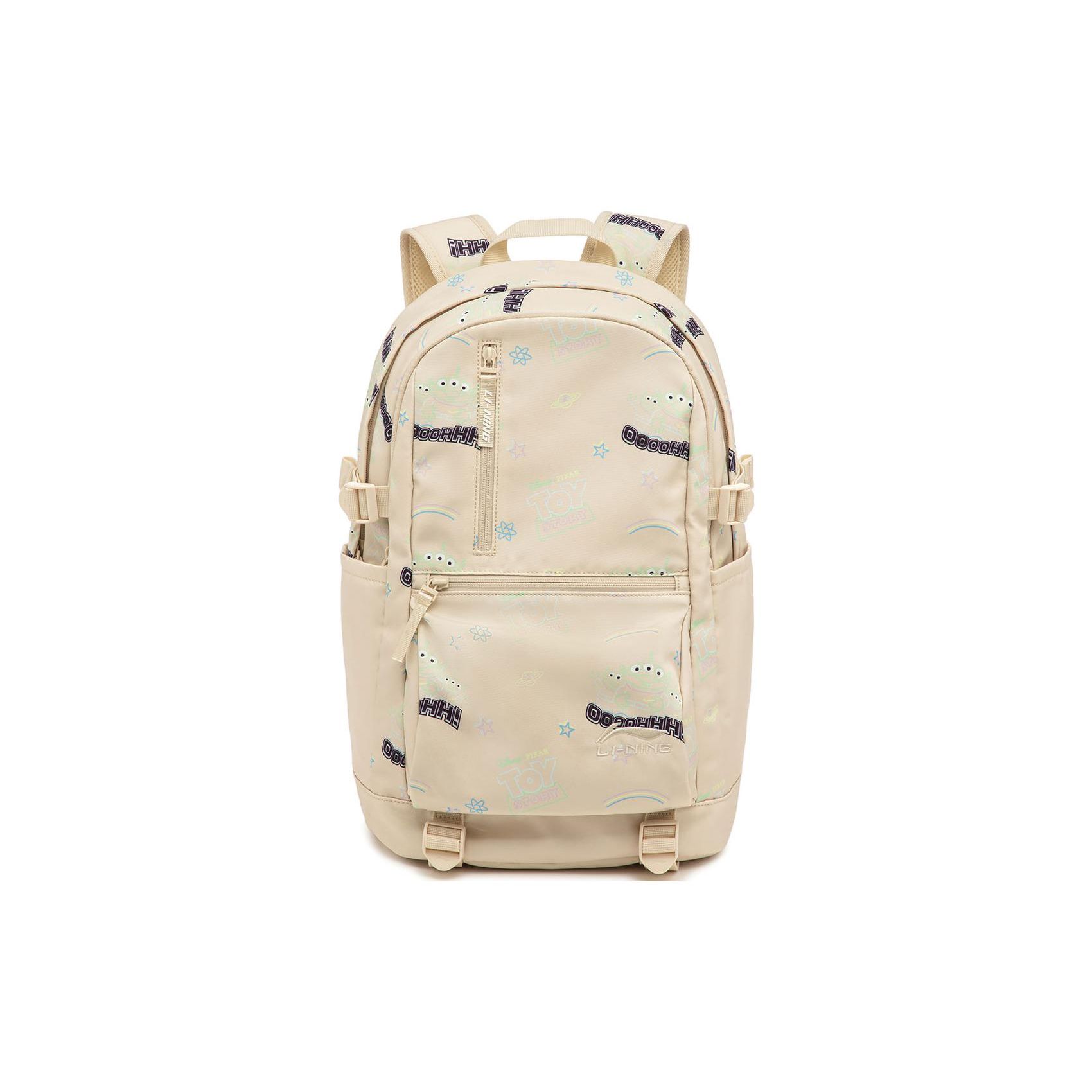Li Ning Disney Toy Story Series Casual Polyester Backpack Unisex Backpack Gravel-Gray ABST351-2 One Size