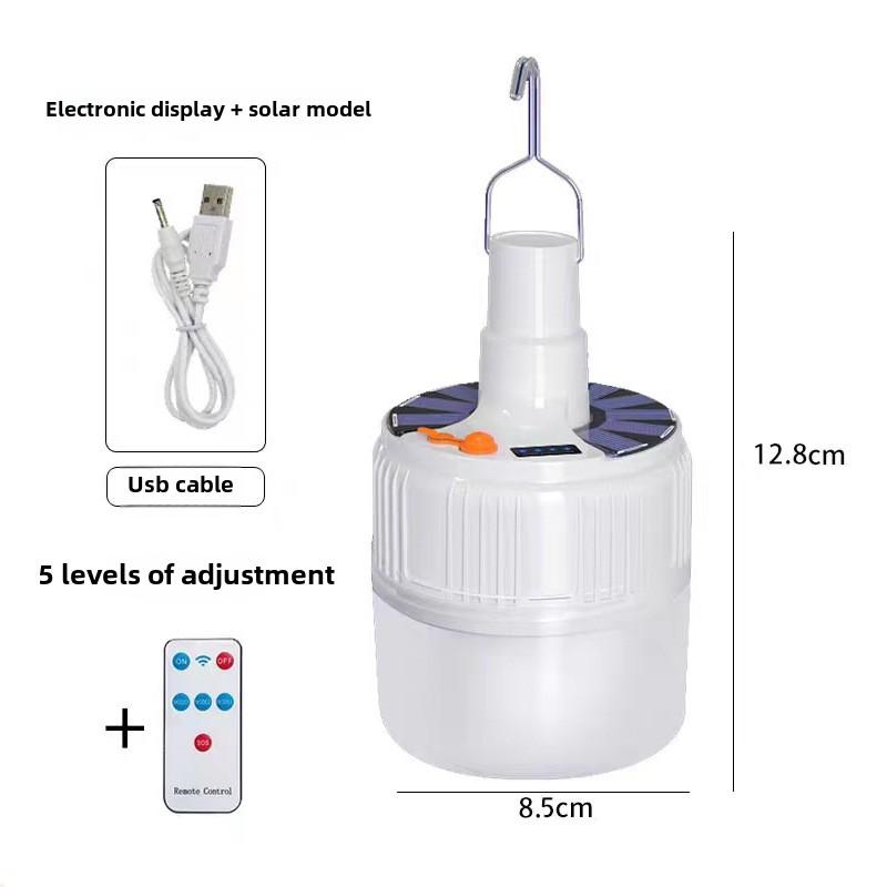 Solar Charging Remote Control Led Super Bright Power Failure Energy Saving Emergency Light Bulb