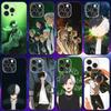Geacă de vânt Anime cu Flori de Cireș Husa de Telefon Pentru iPhone 16e,16,15,14,13,12,11,Pro,X,XS,Max,XR,Plus,Mini Husa Moale Neagră