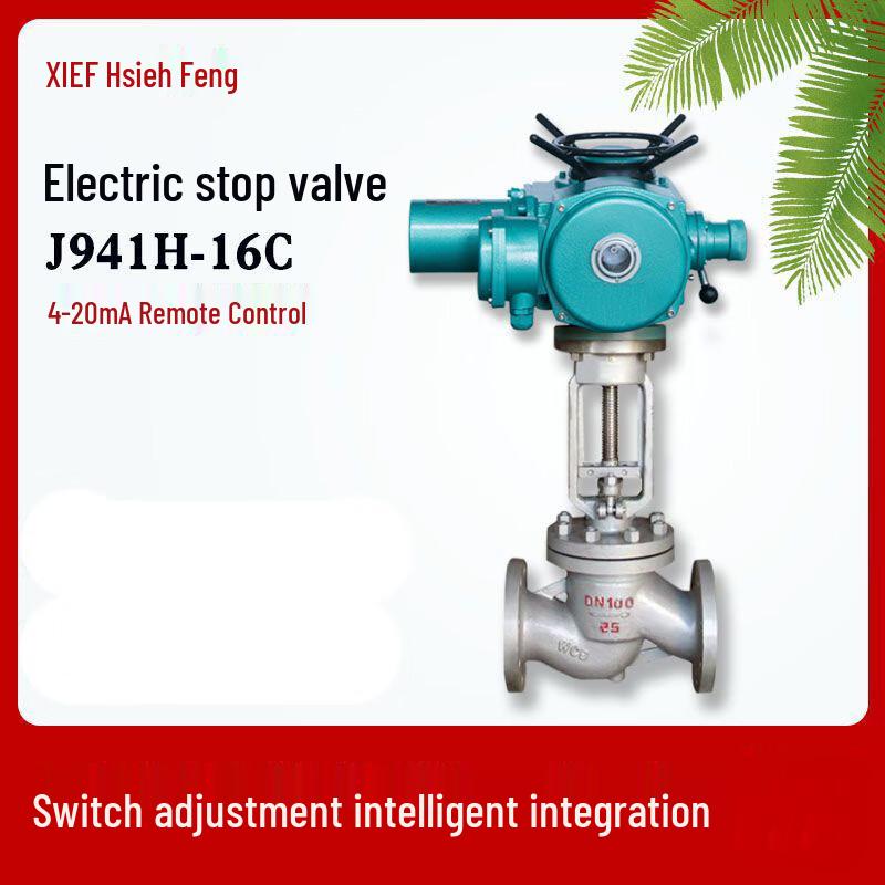 Kalei J941H-16C Electric Flanged Globe Valve CN plug (adapter included)