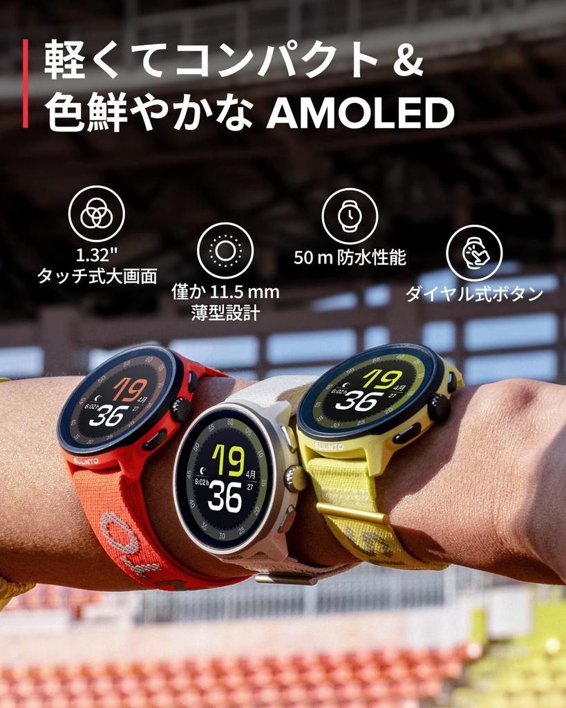 Suunto RUN CORAL ORANGE Running Watch with Offline GPS and GPS Navigation Maps, Dual-Band System, (SS051112000)