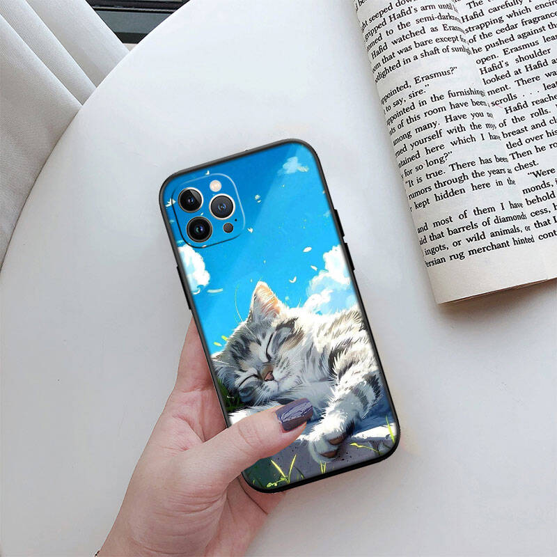 MH30 Cat Kitten Meow Phone Shell Case for iPhone 7 8 11 12 13 14 15 16 17 16E XS Pro Max XR X SE Air