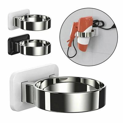 Hair Dryer Holder Wall Storage Rack Punch-free Bathroom Storage Rack Holder New