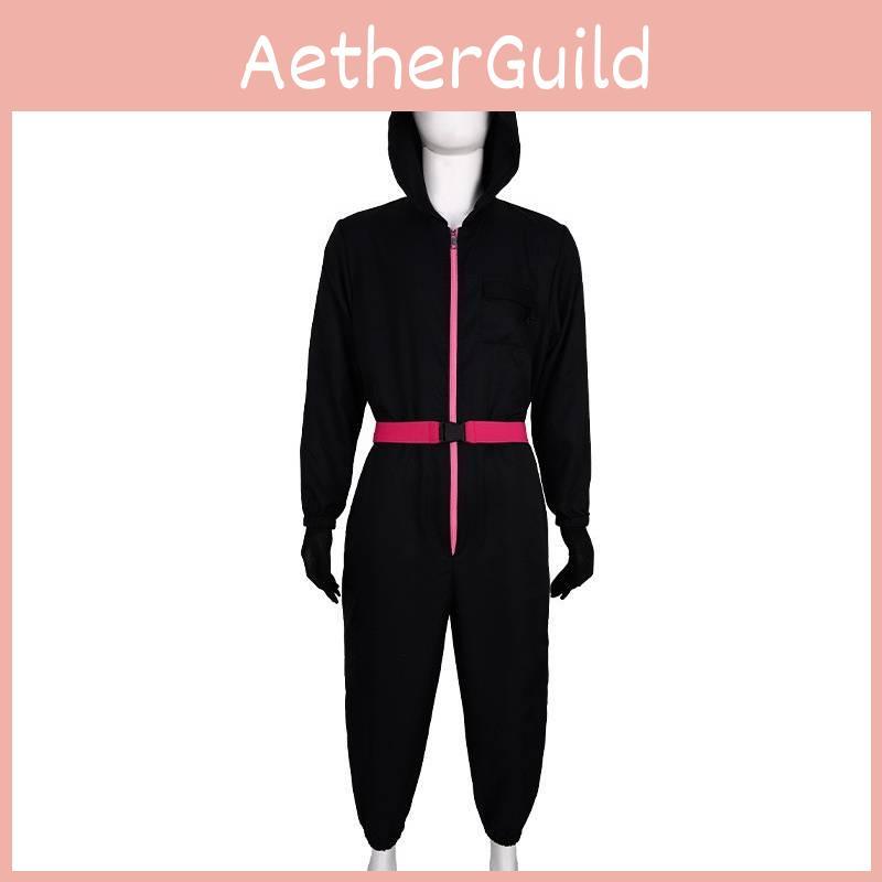 Παιδική Αποκριάτικη Στολή Δημοφιλούς Ταινίας Squid Game Με Ύφασμα Μείγματος Βαμβακιού Κοστούμι Cosplay