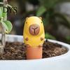 Natural Terracotta Watering Devices 4 Pcs/Set Plant Spikes, Cute Animal Self Cartoon Waterers for Pots Stakes, Automatic Slow Release Clay Tool
