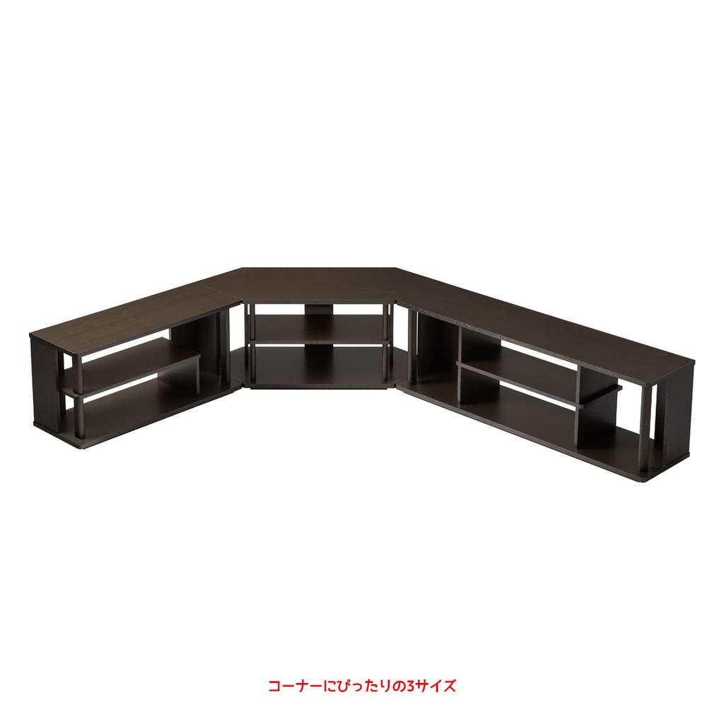 Asahi Wood Processing TV Stand Corner Rack Atra 43 Type Width 100cm Brown Support Wooden Vertical Storage Corner Compatible AMA-4010CR-DB