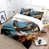 Eagle Soaring Above Coastal Cliffs Bedding Set For Kids Luxury Gift 3Pcs Digital Print Comforter Set Soft Comfortable Breathable