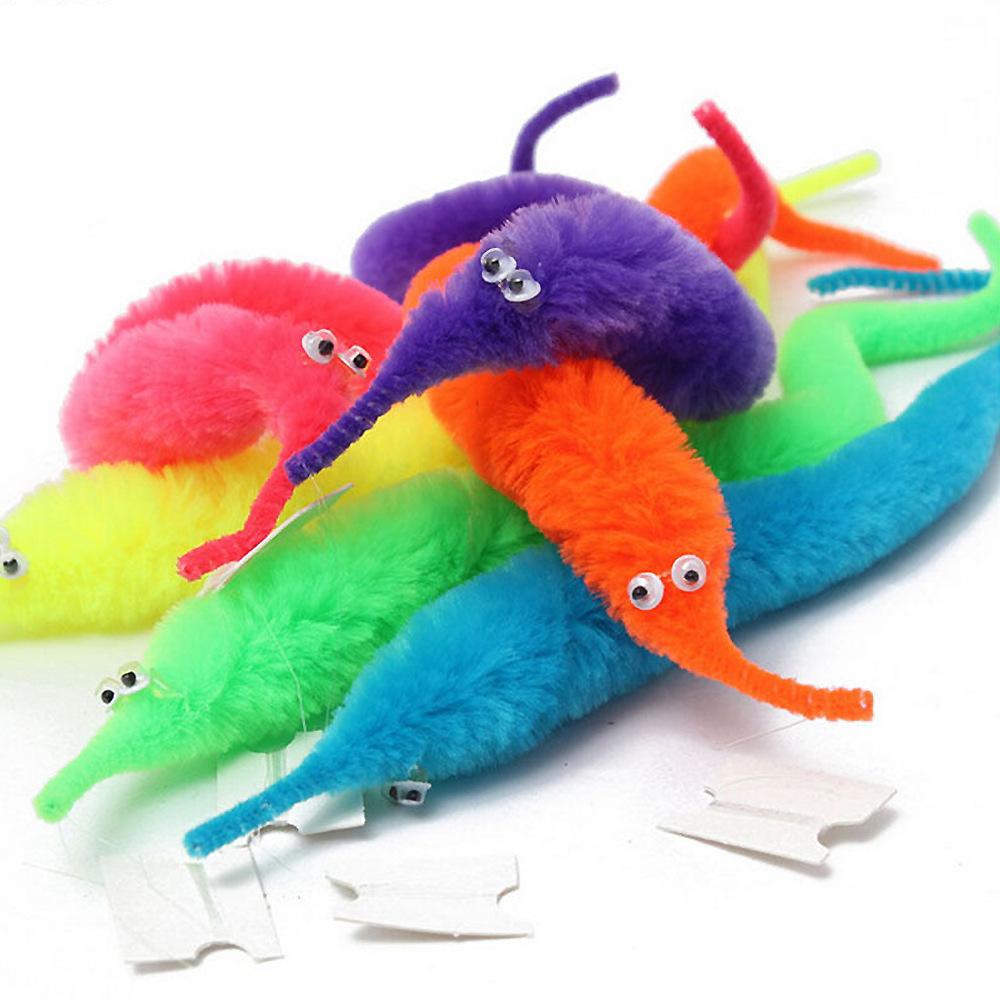 Toys 10PC Cool Stuff Fuzzy Worm Magic Children Magic Tricks Games Mischievous Props Cat Wand Toy Boys  Girls And Girls Fun for Birthday