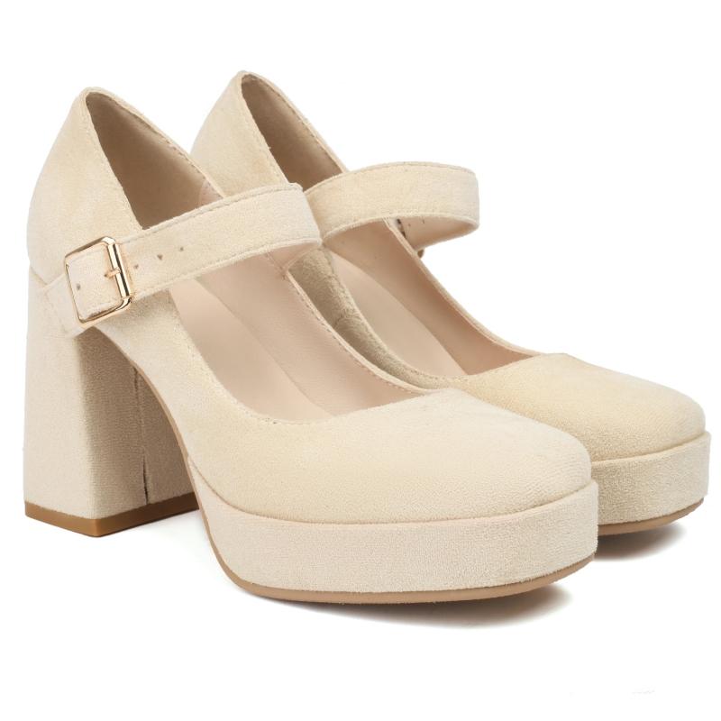 Black Red Blue Heeled Women's Pumps Shoes Platform Elegant Block High Heels Female Working Party Wedding Shoes 2024 Spring