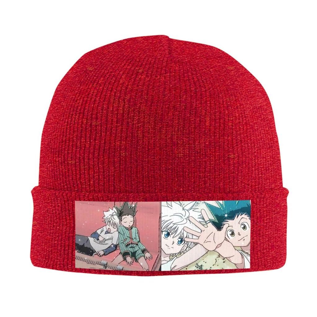 Gon And Killua HXH Hunter X Hunter Warm Knitted Cap Hip Hop Bonnet Hat Autumn Winter Outdoor Beanies Hats for Unisex Womenx Adult