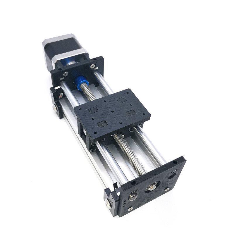 DIY Linear Slide Rail Stepper Motor Module with Dual Optical Axis Screw Rod for Bidirectional Motion