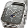 CaSio Standard Moon PhaSe Analog Men S Watch Mtp M305m 8av Metal meSh Band Dark 
