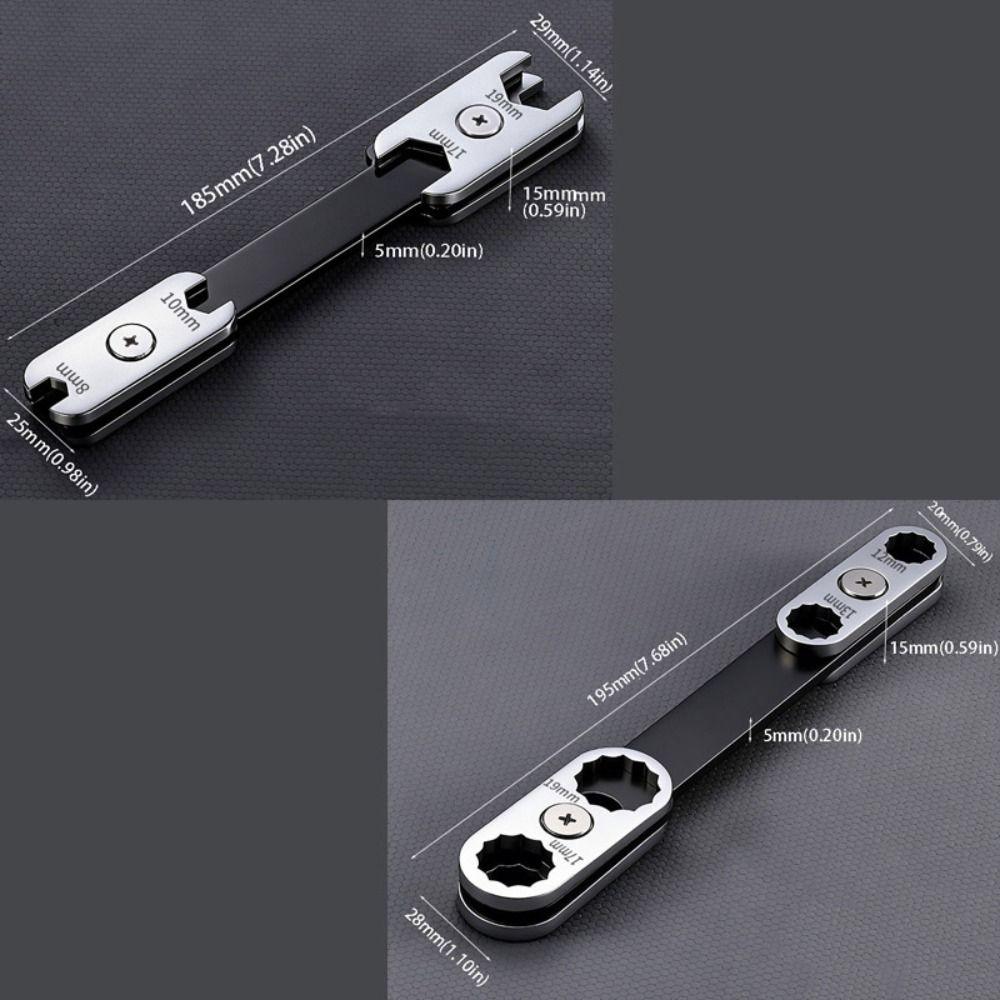 8-in-1 Multi-Size Universal Torx Wrench Dual End Open Box Combination Plum Wrench Portable Design Manual Operation