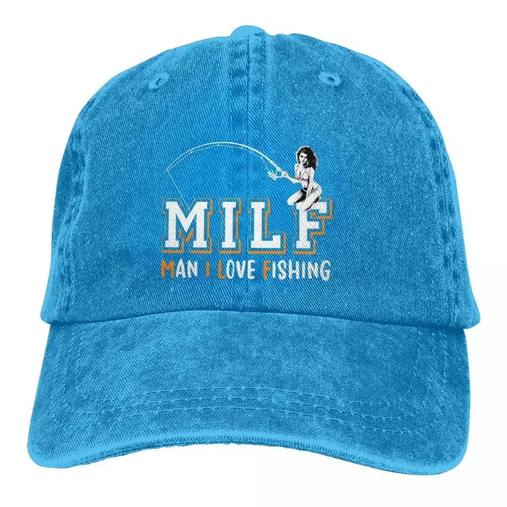 Fishing Multicolor Hat Peaked Men Women's Cowboy Cap Funny Fishing Baseball Caps Personalized Visor Protect Hats