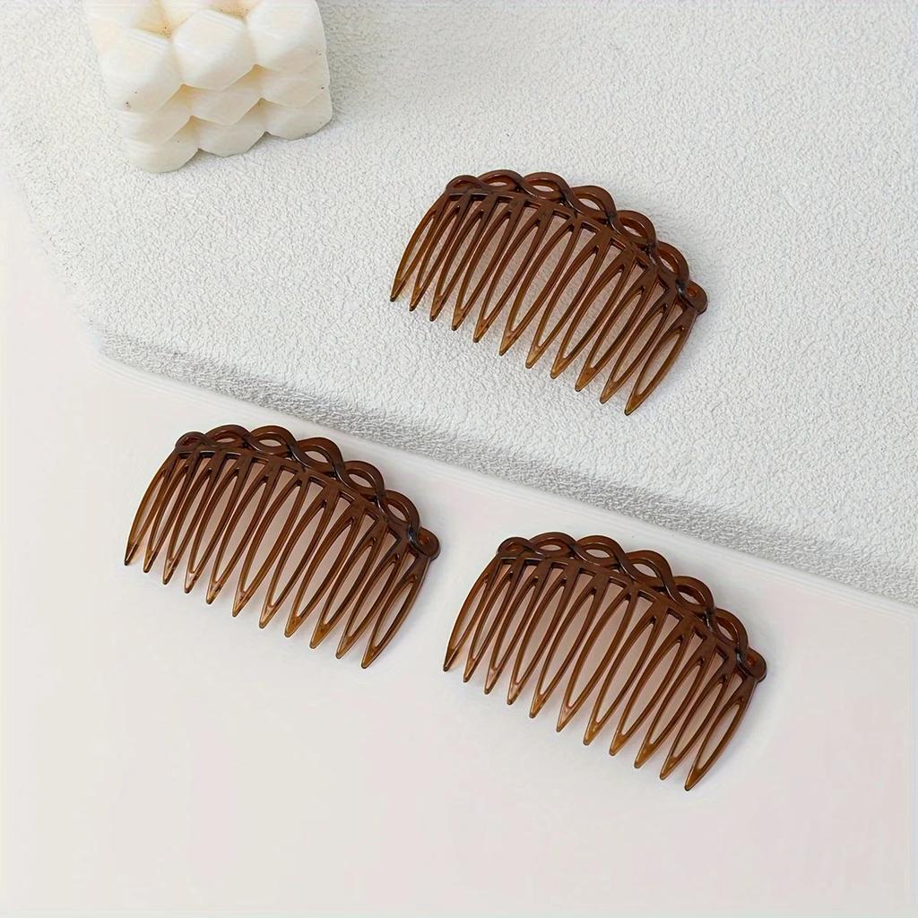 Zähne Kunststoff Haar Seitenkamm Vintage Twist Kamm Französischer Stil Haarspange Kamm Haarschmuck für Frauen