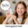 Silicone Mold Silicone Casting Molds Horse Easy Release Polymer Plaster Paste Craft Moulds for Cement Gypsum Decorative Ornament