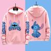 Disney Stitch Hoodie Adults and Kids Printed Hoodies Casual Girls Hooded Sweatshirts Spring Clothing