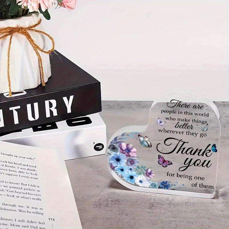 Seasonal decoration,Collectible Figurines Thank You Desk Decor - Aesthetic Room Decor, Office Decor for Women, Unique Gifts