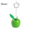 Strong Support Note Clip Cute Mushroom/Fruit Card Holder, Wooden Memo Holder Stand, Single Photo Star And Heart Wire Picture Display Clip, Desktop