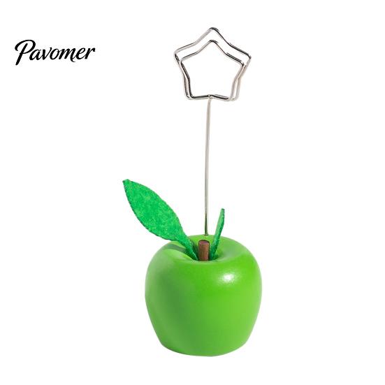Strong Support Note Clip Cute Mushroom/Fruit Card Holder, Wooden Memo Holder Stand, Single Photo Star And Heart Wire Picture Display Clip, Desktop